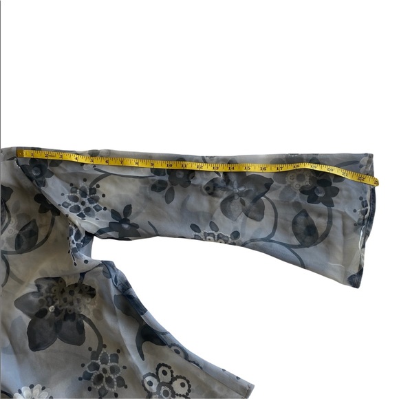 Anxiety Vintage 90s Sheer Flowy Boho Long Sleeve Blouse Top - Picture 11 of 12